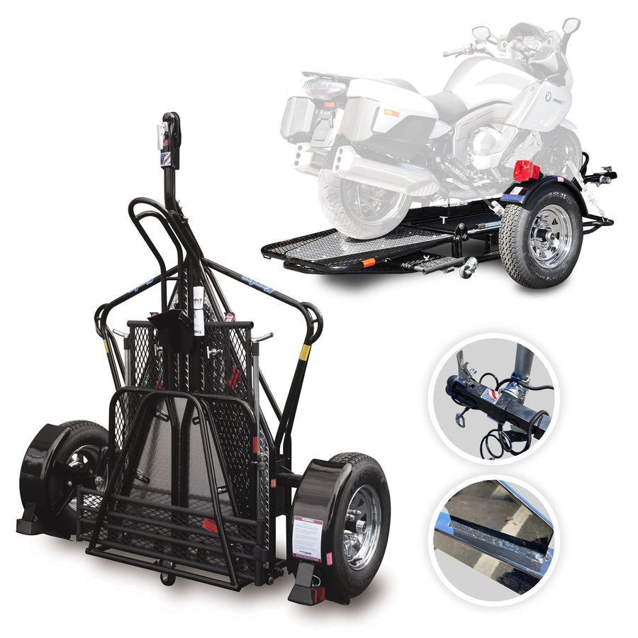 Single Ride-Up SRL Stand-Up™ Motorcycle Trailer - GoKendonusa