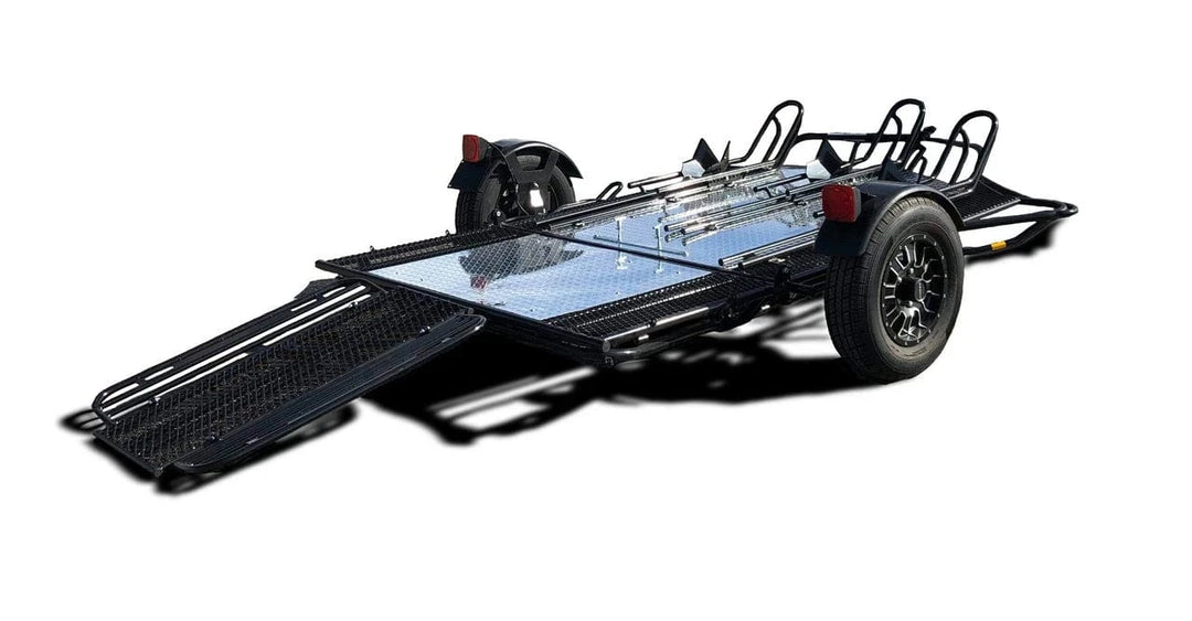 MT3 Stand, Store or Roll Ride-Up 3-Rail Motorcycle Trailer - GoKendonusa