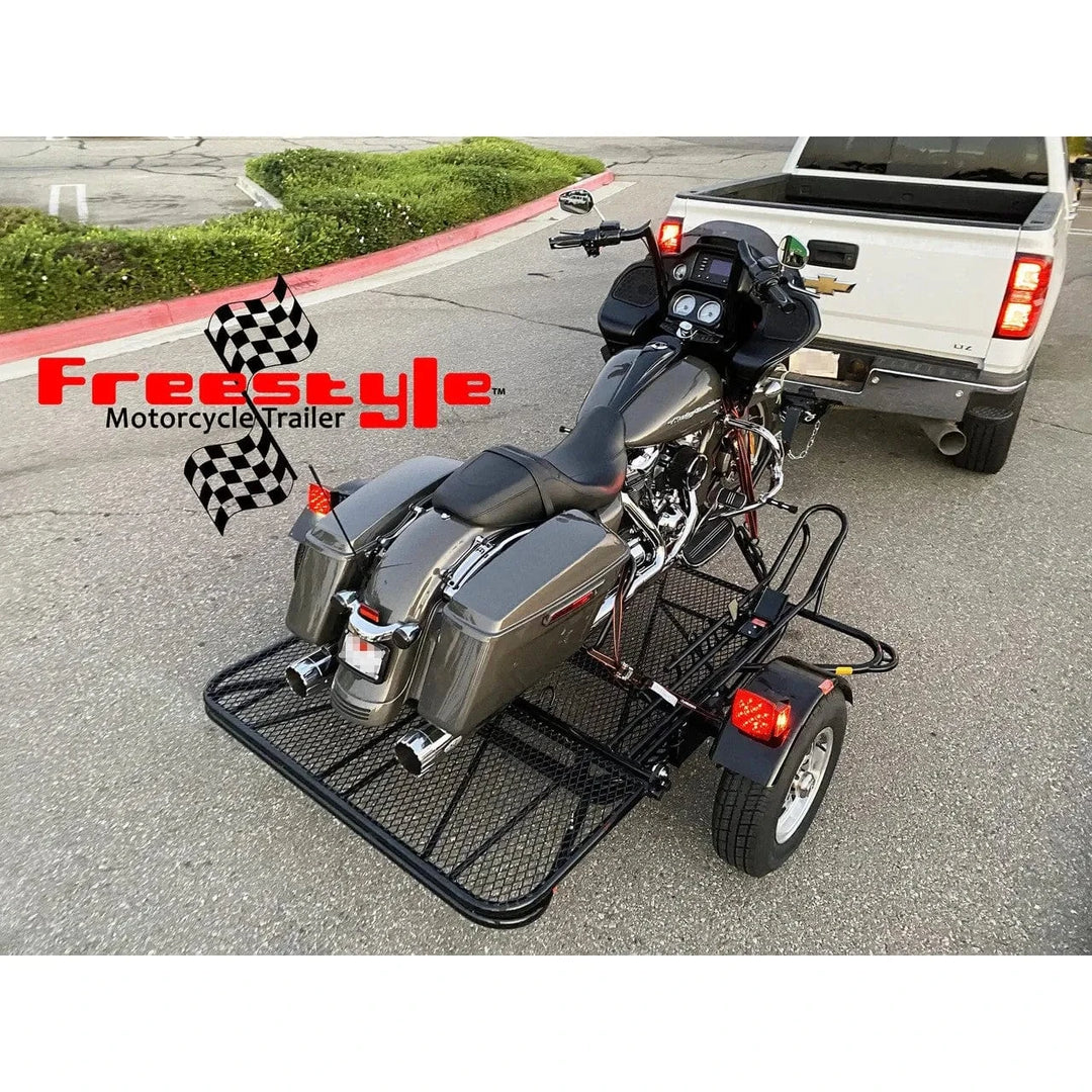 3-Rail Freestyle Motorcycle Trailer Stand, Store or Roll - GoKendonusa