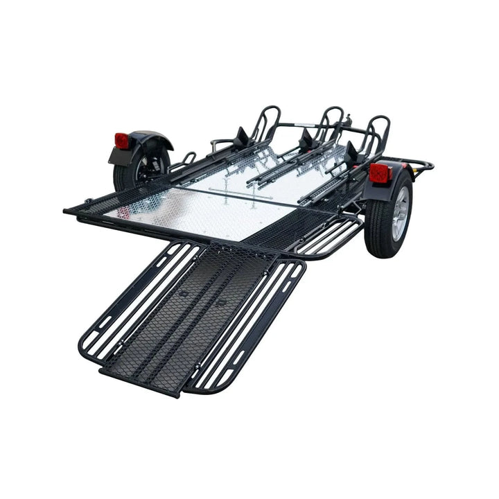 MT3 Stand, Store or Roll Ride-Up 3-Rail Motorcycle Trailer - GoKendonusa