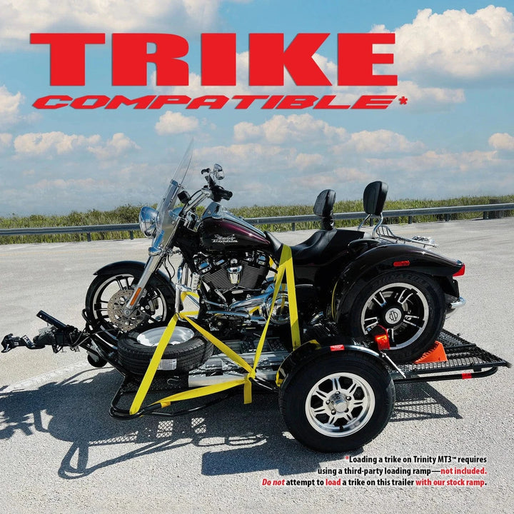 MT3 Stand, Store or Roll Ride-Up 3-Rail Motorcycle Trailer - GoKendonusa