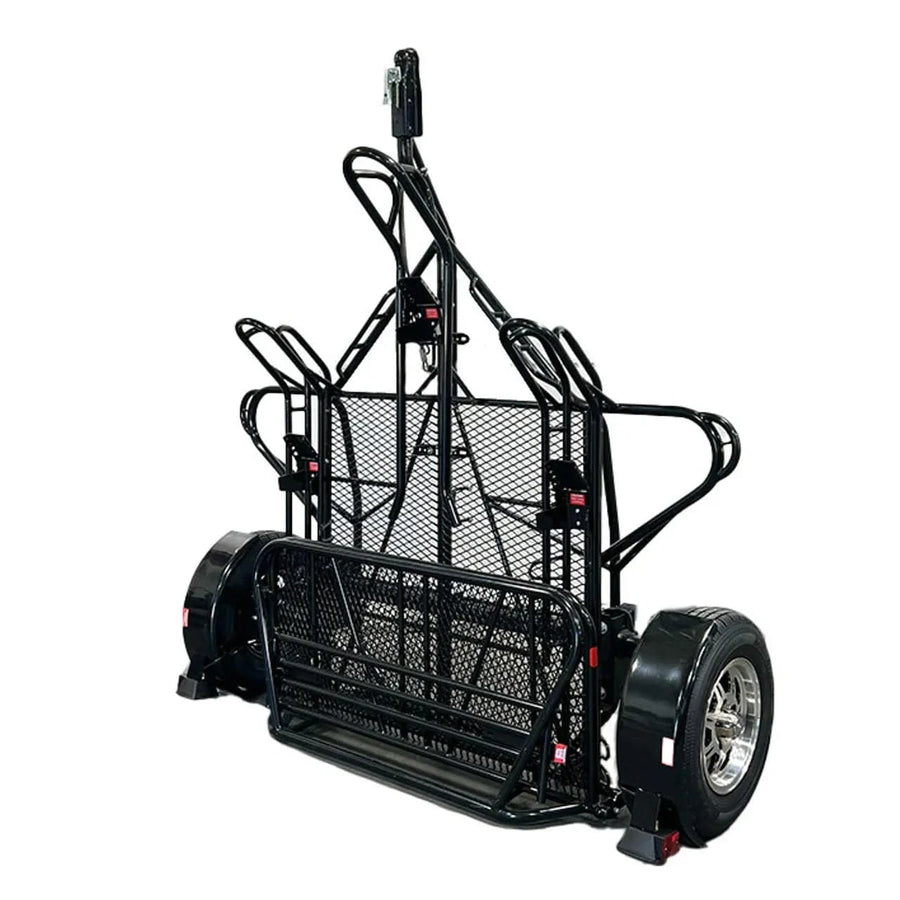 3-Rail Freestyle Motorcycle Trailer Stand, Store or Roll - GoKendonusa