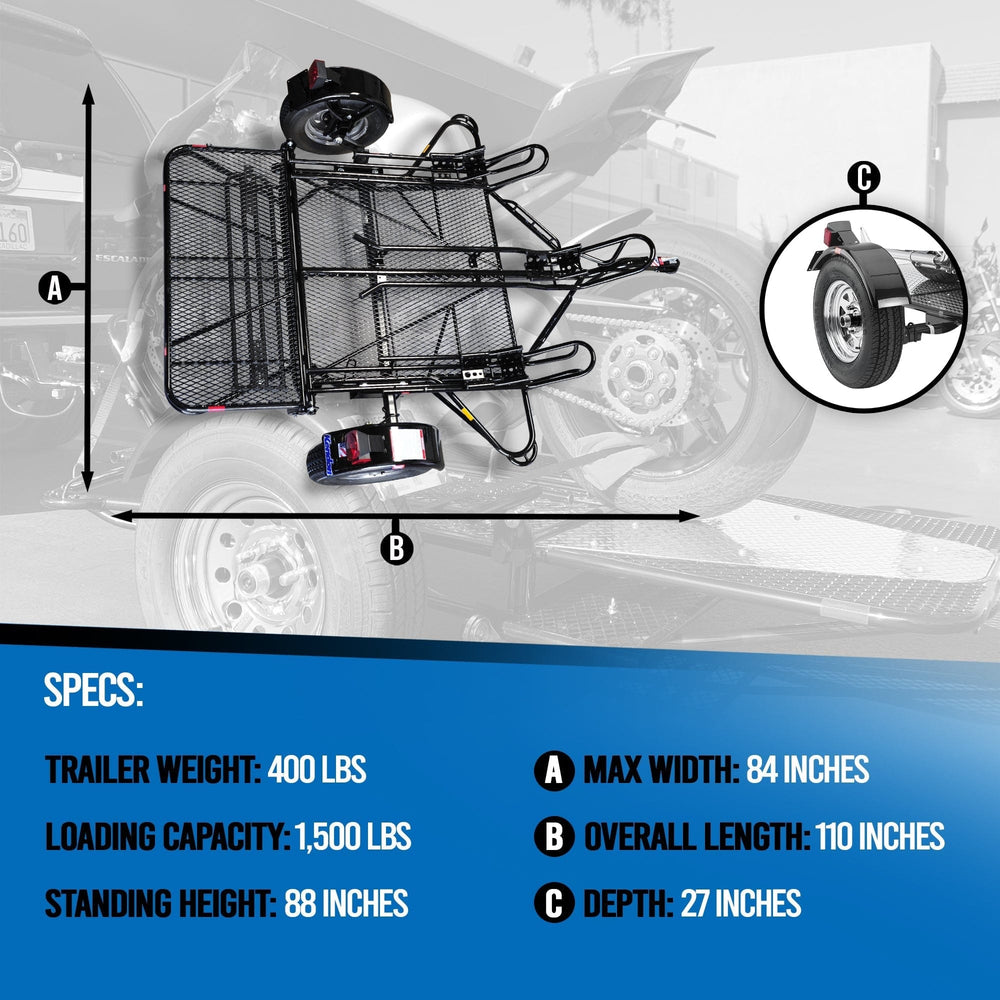 Go!Series Stand-Up™  Dirt Bike Trailer, Sport Bike & Scooter Trailer - GoKendonusa