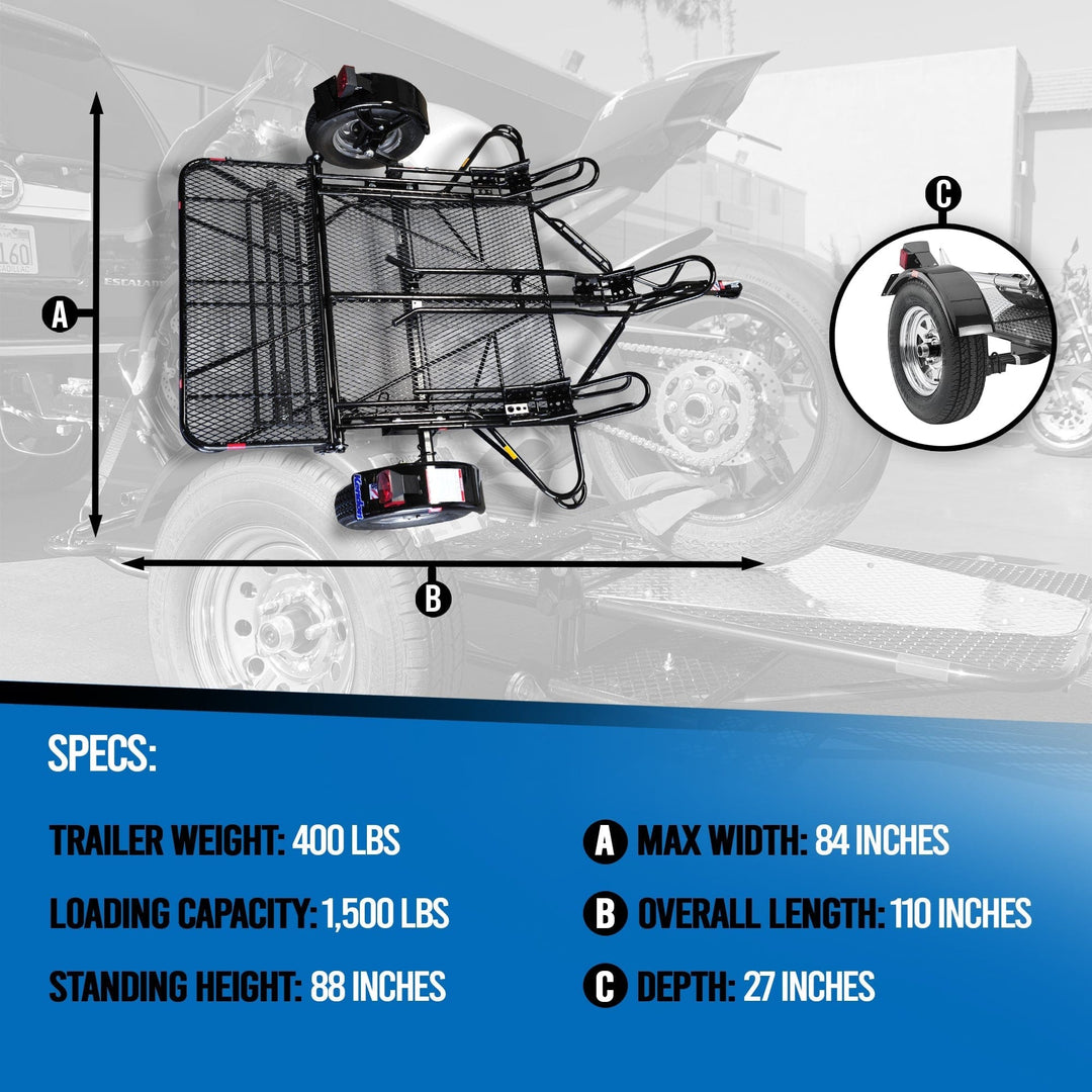 Go!Series Stand-Up™  Dirt Bike Trailer, Sport Bike & Scooter Trailer - GoKendonusa