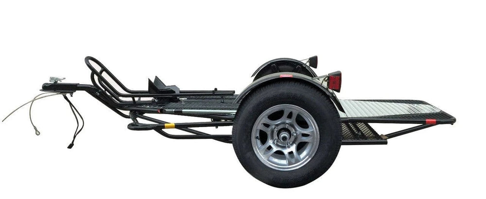 Alpha Sport Single Ride-Up Folding Motorcycle Trailer - GoKendonusa