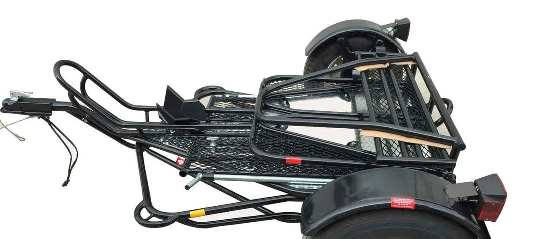 Alpha Sport Single Ride-Up Folding Motorcycle Trailer - GoKendonusa