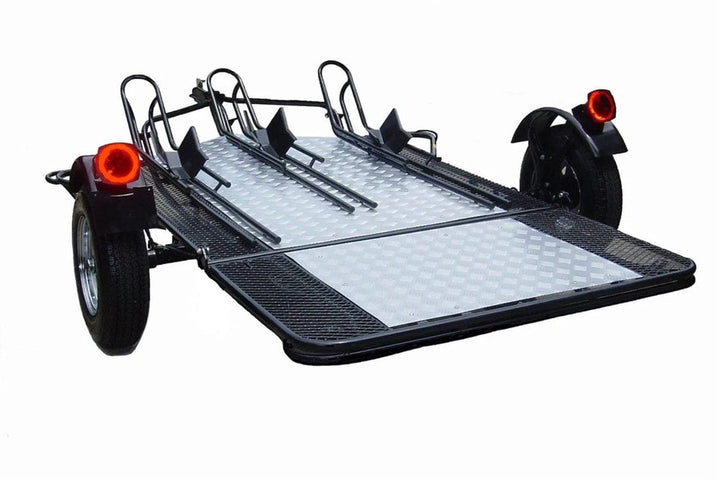 MT3 Stand, Store or Roll Ride-Up 3-Rail Motorcycle Trailer - GoKendonusa