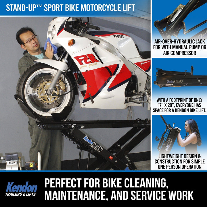 Stand-Up™ Sport Bike/Dirt Bike Motorcycle Lift - GoKendonusa