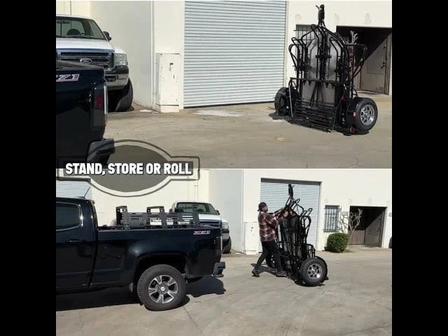 MT3 Stand, Store or Roll Ride-Up 3-Rail Motorcycle Trailer - GoKendonusa