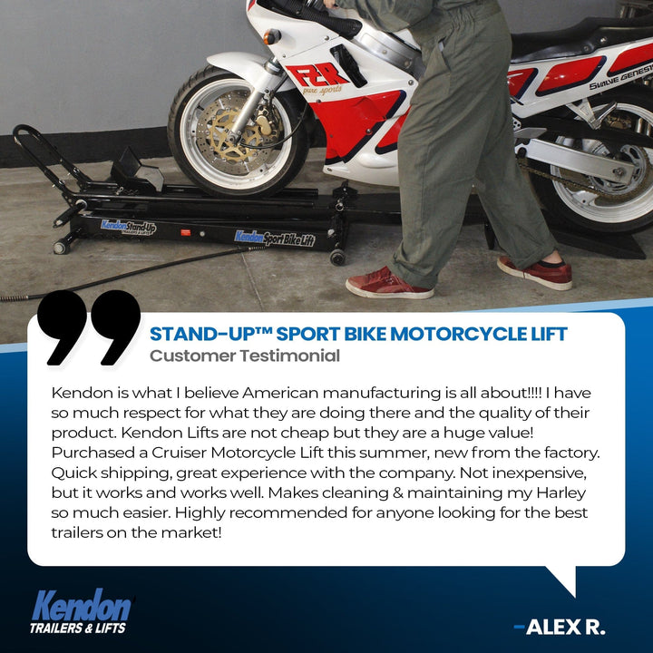 Stand-Up™ Sport Bike/Dirt Bike Motorcycle Lift - GoKendonusa