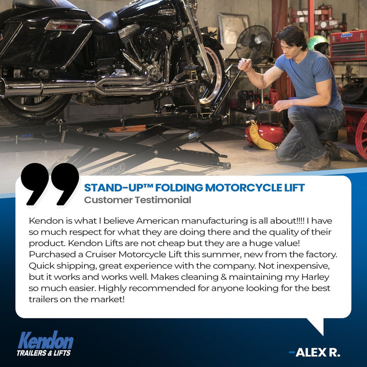 Stand-Up™ Folding Motorcycle Lift - GoKendonusa