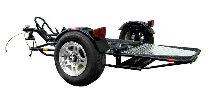 Alpha Sport Single Ride-Up Folding Motorcycle Trailer - GoKendonusa