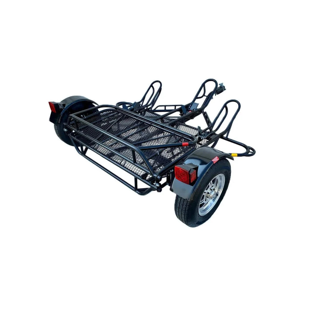 3-Rail Freestyle Motorcycle Trailer Stand, Store or Roll - GoKendonusa