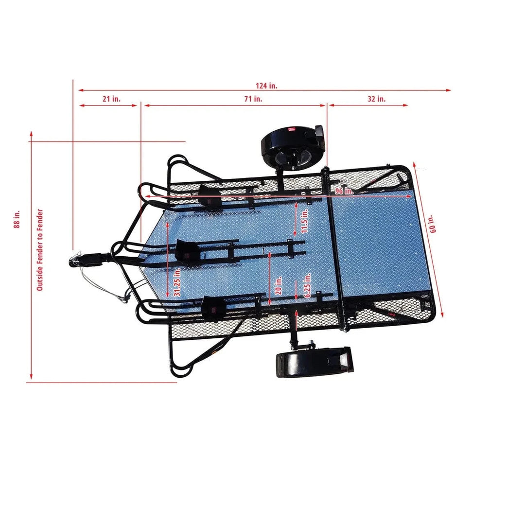 MT3 Stand, Store or Roll Ride-Up 3-Rail Motorcycle Trailer - GoKendonusa