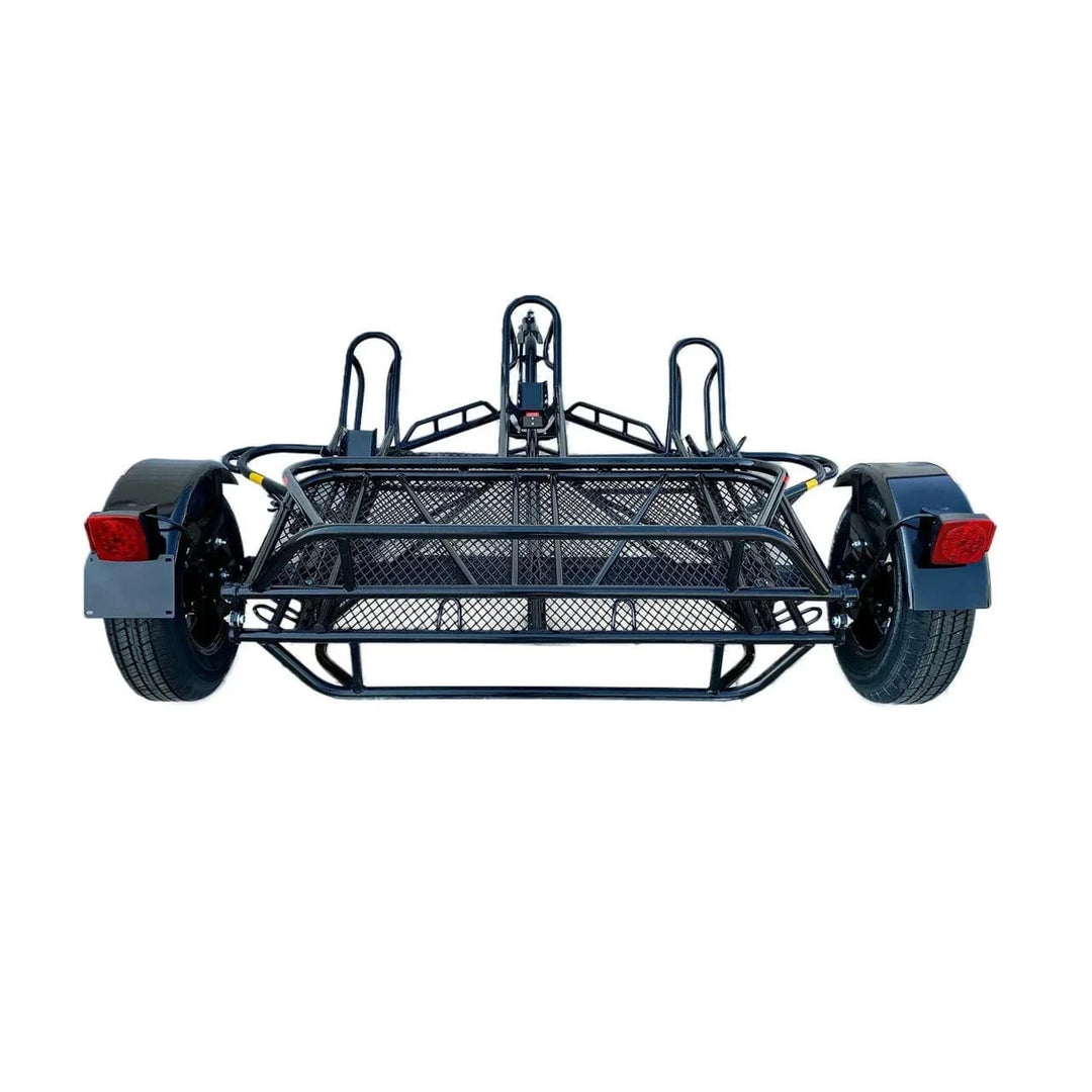 3-Rail Freestyle Motorcycle Trailer Stand, Store or Roll - GoKendonusa