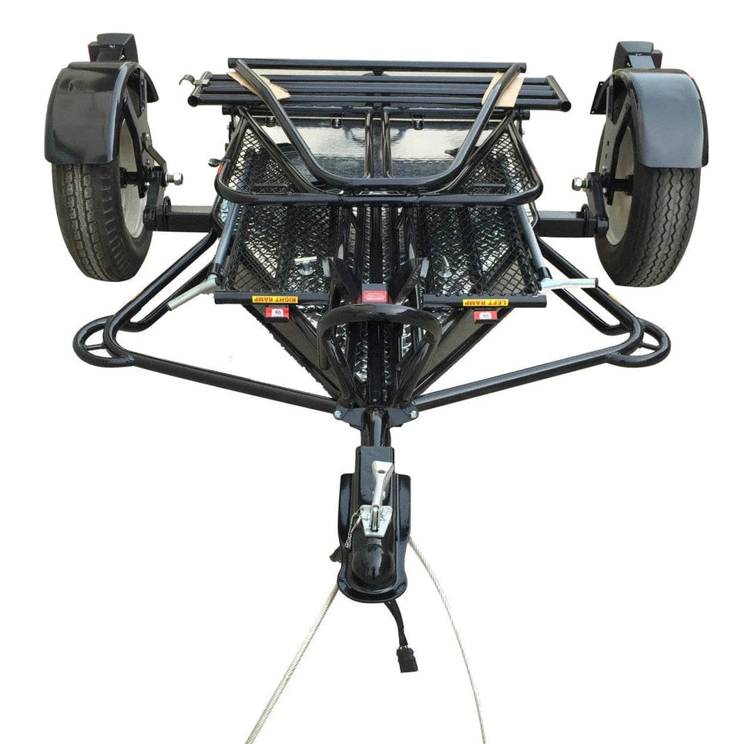 Alpha Sport Single Ride-Up Folding Motorcycle Trailer - GoKendonusa