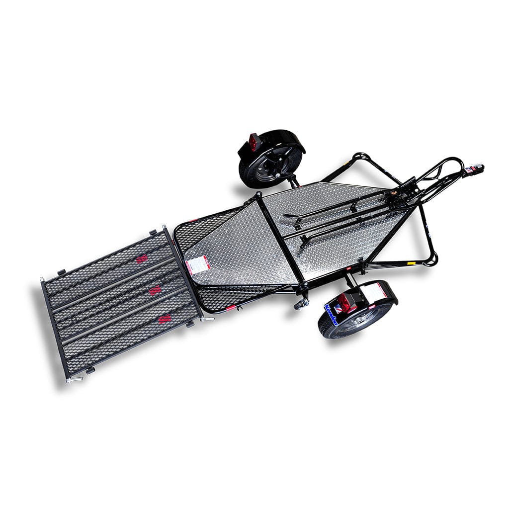 Single Ride-Up SRL Stand-Up™ Motorcycle Trailer - GoKendonusa