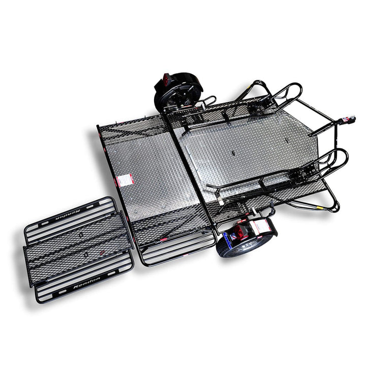 Dual Ride-Up SRL Folding Motorcycle Trailer - GoKendonusa