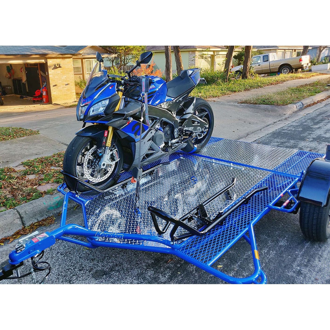 Dual Ride-Up SRL Folding Motorcycle Trailer - GoKendonusa
