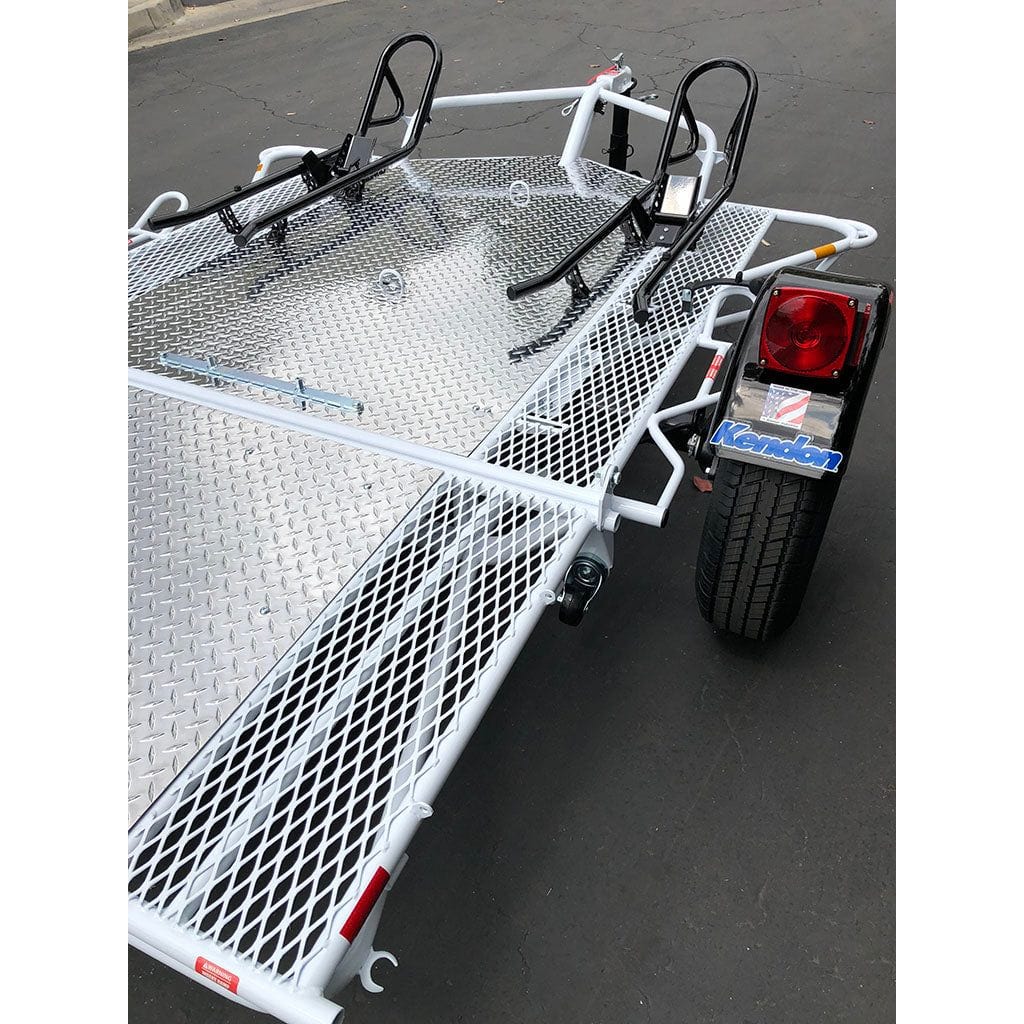 Dual Ride-Up SRL Folding Motorcycle Trailer - GoKendonusa