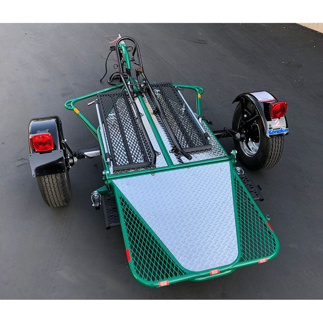 Single Ride-Up SRL Stand-Up™ Motorcycle Trailer - GoKendonusa