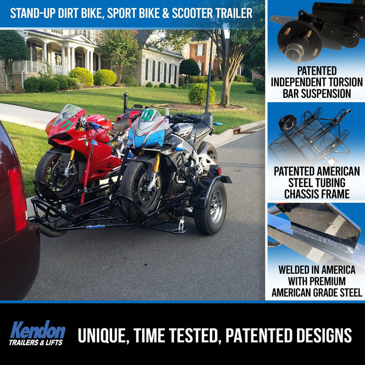 Go!Series Stand-Up™  Dirt Bike Trailer, Sport Bike & Scooter Trailer - GoKendonusa