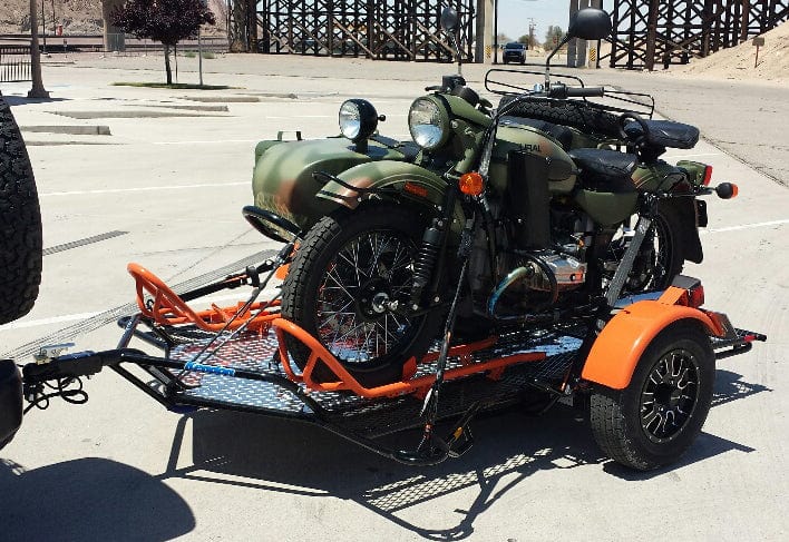 Dual Ride-Up SRL Folding Motorcycle Trailer - GoKendonusa
